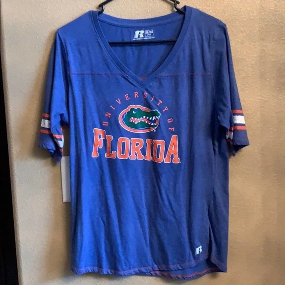 FLORIDA GATORS V-Neck Shirt (2XL) - Picture 1 of 2
